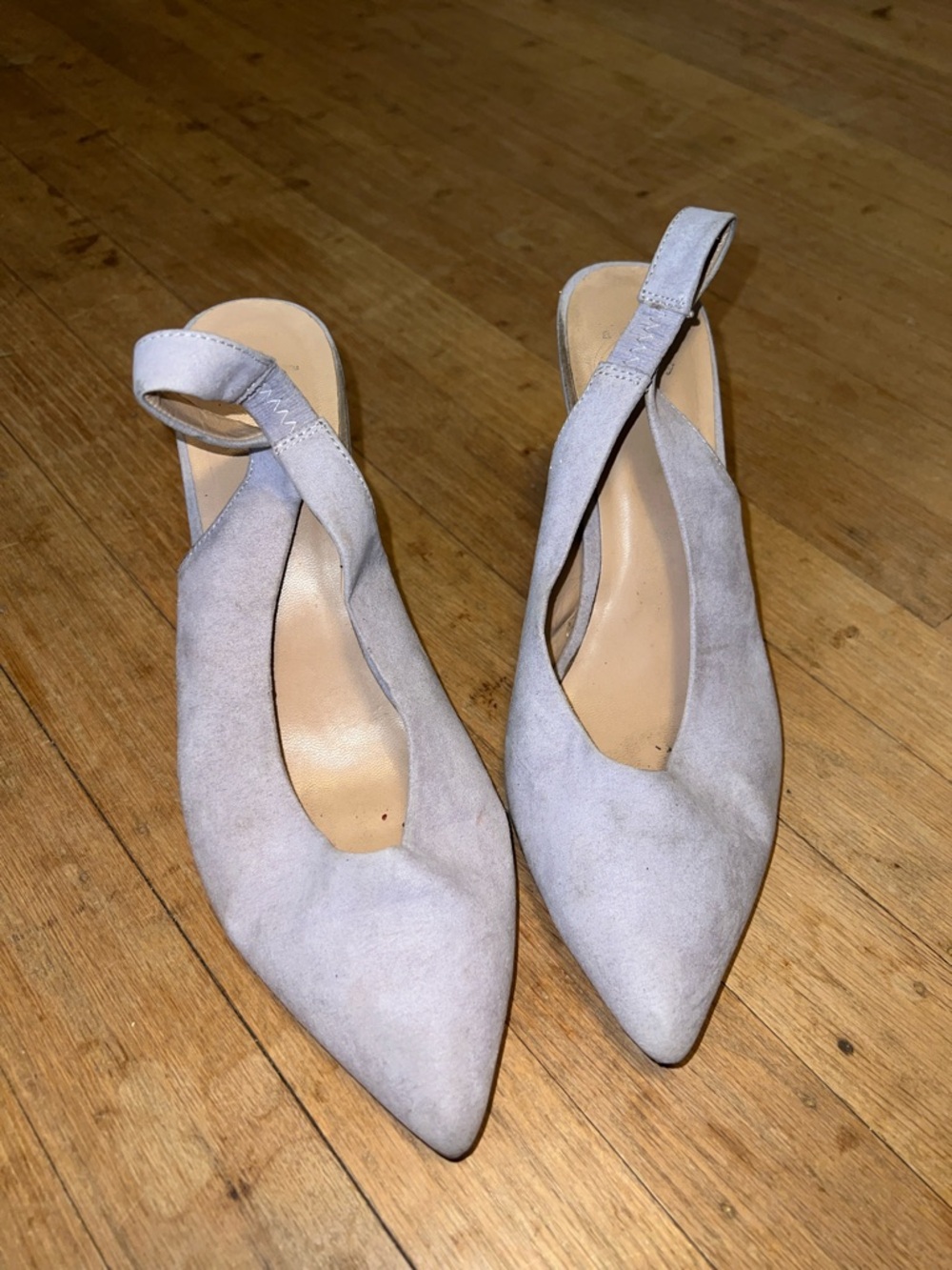 A New Day Women’s Pointed Toe Slingback Flats in Light Purple